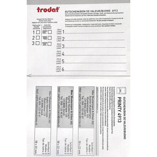 TRODAT Ersatzgutscheine TP114993 für 4913S Idealshop