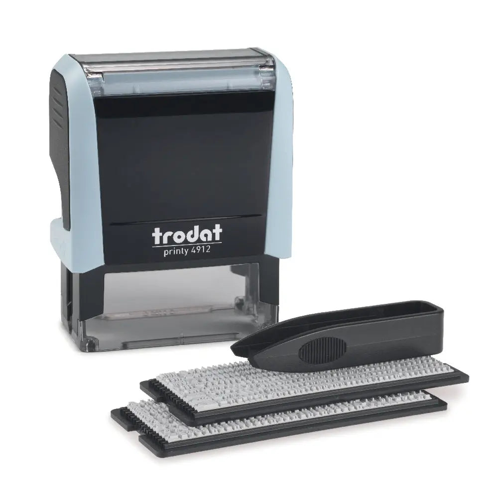TRODAT Printy 4912 Typo 4 Zeilen Text 180857 pastellblau Idealshop