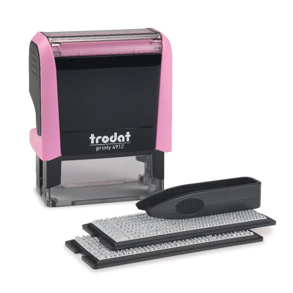 TRODAT Printy 4912 Typo 4 Zeilen Text 180859 pastellrosa Idealshop
