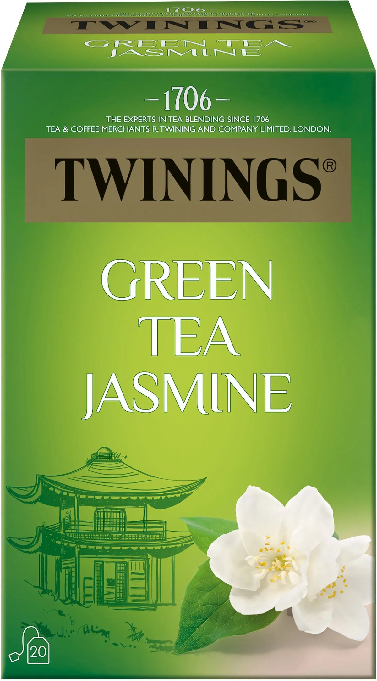 TWININGS Green Tea Jasmine 100018001 Beutel 1.8g, 20 Stk. Idealshop