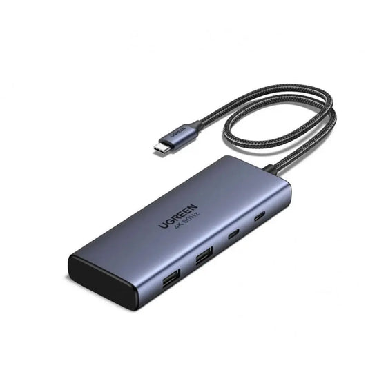 UGREEN 7-in-1 USB-C Hub 45379 10Gbps 4k60Hz, 100W, Gray Idealshop