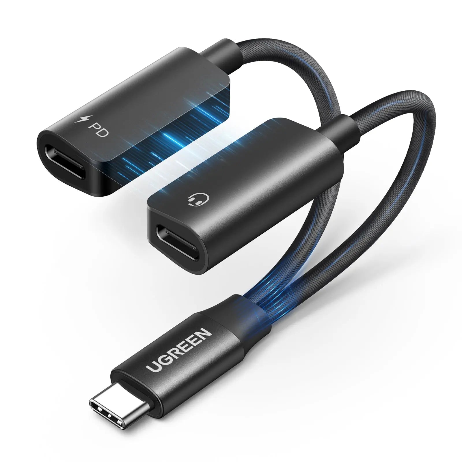 UGREEN Audio Adapter 2-in-1 45800 1xUSB-C In, 2x-USB-C Out Idealshop