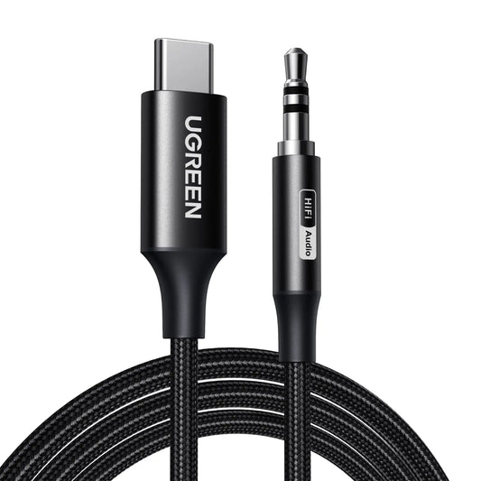 UGREEN Audio Adapter USB C, 3.5 mm 55734 Black, 1m Idealshop