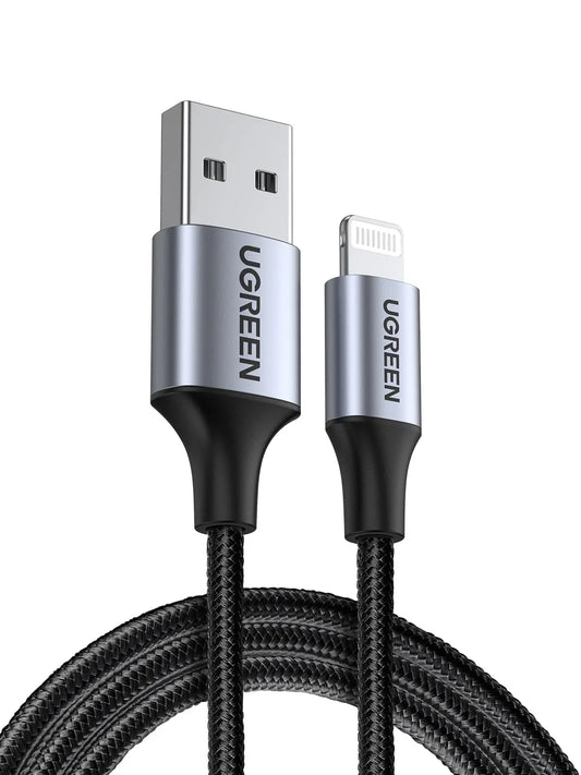 UGREEN Cable USB-A-Lightning 60156 1m,2.4A Max,Black Idealshop