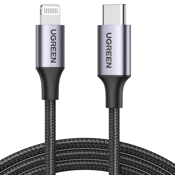 UGREEN Cable USB-C-Lightning PD 60759 1m,Fast Charging,3A Max,Bl. Idealshop