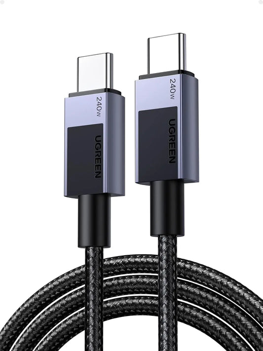 UGREEN Cable USB-C to USB-C, 240W 45067 PD,1m,Fast Charging ,Gray Idealshop