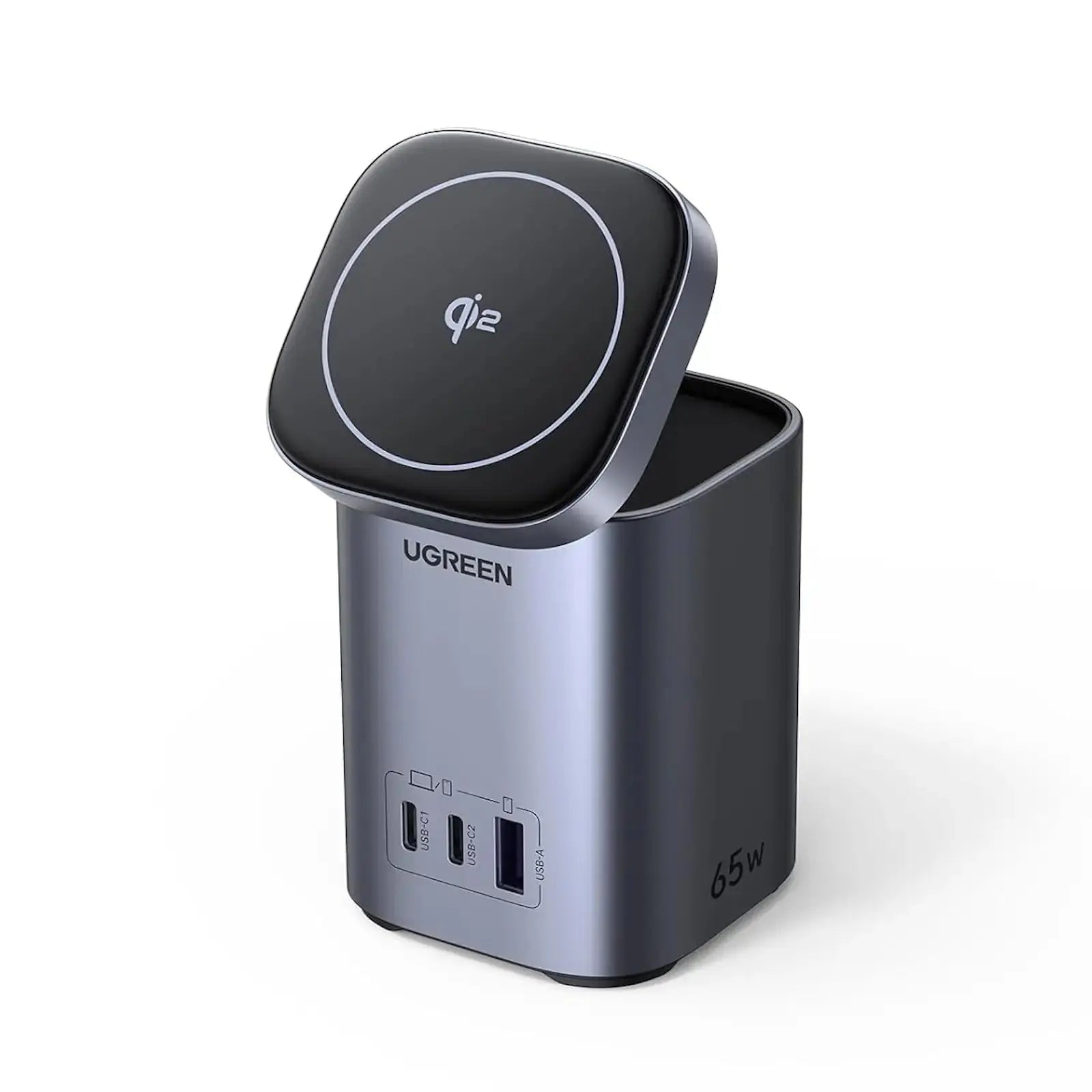 UGREEN Desktopcharger 2-in-1, 65W 55321 Wireless,Qi2,GaN Idealshop