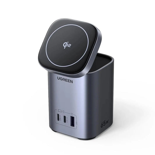 UGREEN Desktopcharger 2-in-1, 65W 55321 Wireless,Qi2,GaN Idealshop