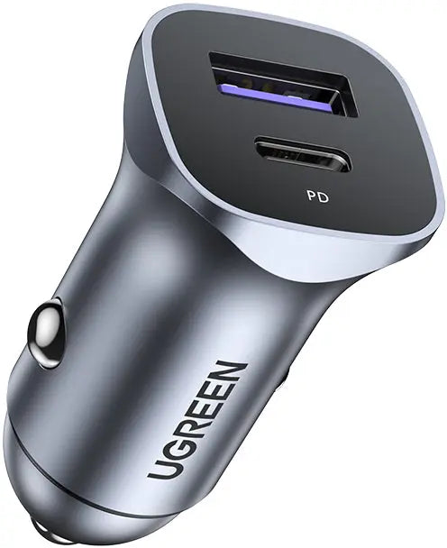 UGREEN Fast Car Charger 30W 40858 USB-C PD+USB-A QC Idealshop