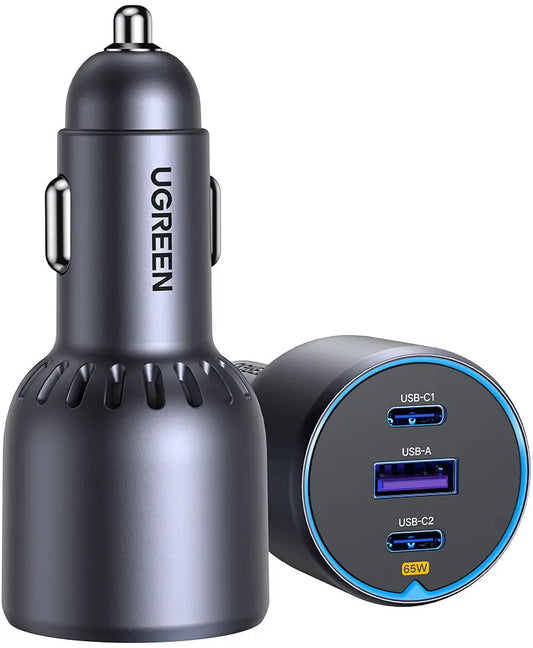 UGREEN Fast Car Charger 75W 3-Port 35024 2x USB-C, 1x USB-A Idealshop