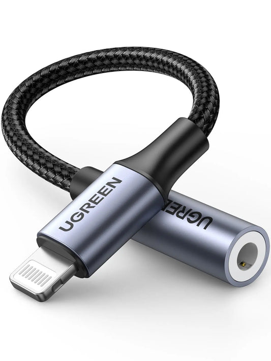 UGREEN Lightning to 3.5mm headphone 30756 jack adapter 10cm, Grey Idealshop