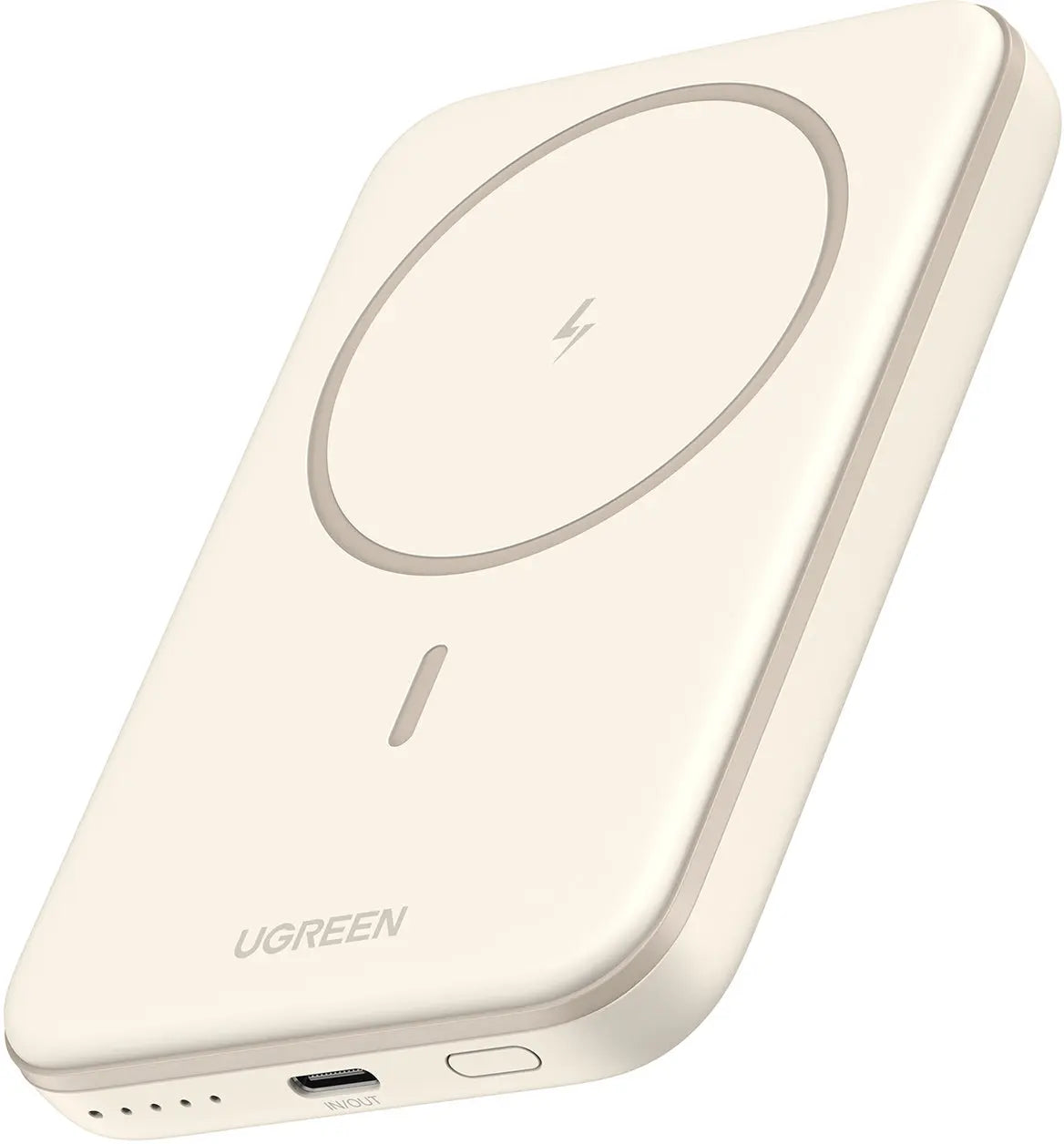 UGREEN Magnetic Power Bank 5000mAh 25207 15W, Wireless, Beige Idealshop