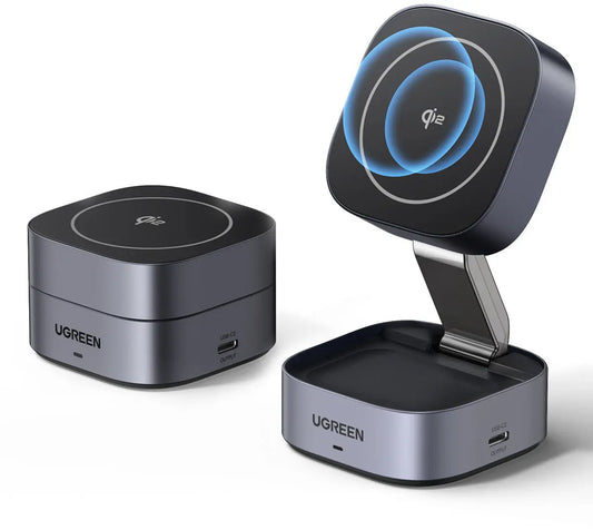 UGREEN Magnetic Wireless Charger 35316 2in1,20W,Qi2, iPhone,AirPods Idealshop