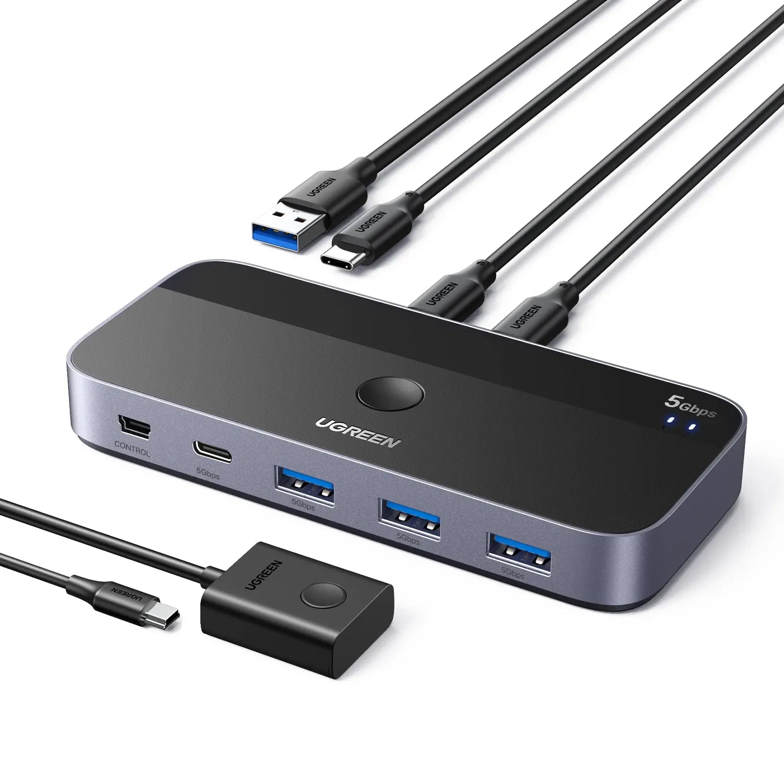 UGREEN Sharing Switch Box 25098 BB 2 In 4 Out, USB C, BB Idealshop