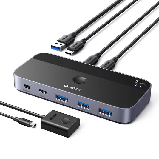 UGREEN Sharing Switch Box 25098 BB 2 In 4 Out, USB C, BB Idealshop