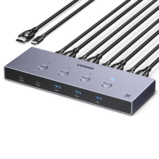 UGREEN Switch 4 In 1 Out,KMV 55397 1x HDMI,3x USB-A,1x USB-C,BB Idealshop