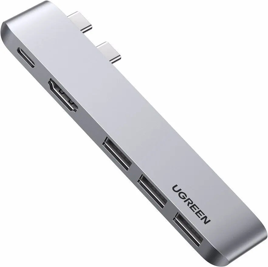 UGREEN USB-C 5in2 Hub, Grey 60559 HDMI,3xUSB-A,USB-C MB Pro/Air Idealshop