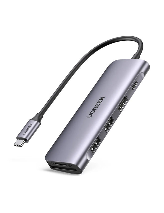 UGREEN USB-C Hub 6in1, Silver 70411 HDMI,2xUSB-A,SD TF,USB-C PD Idealshop