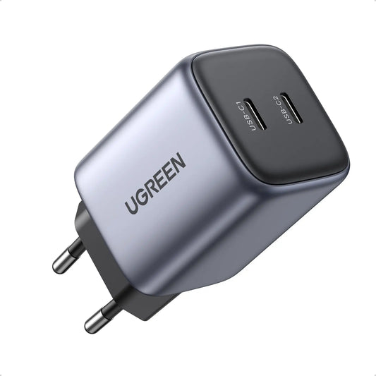 UGREEN USB C Wallcharger Nexode 90573 Dual,45W,PD GaN, Black Idealshop