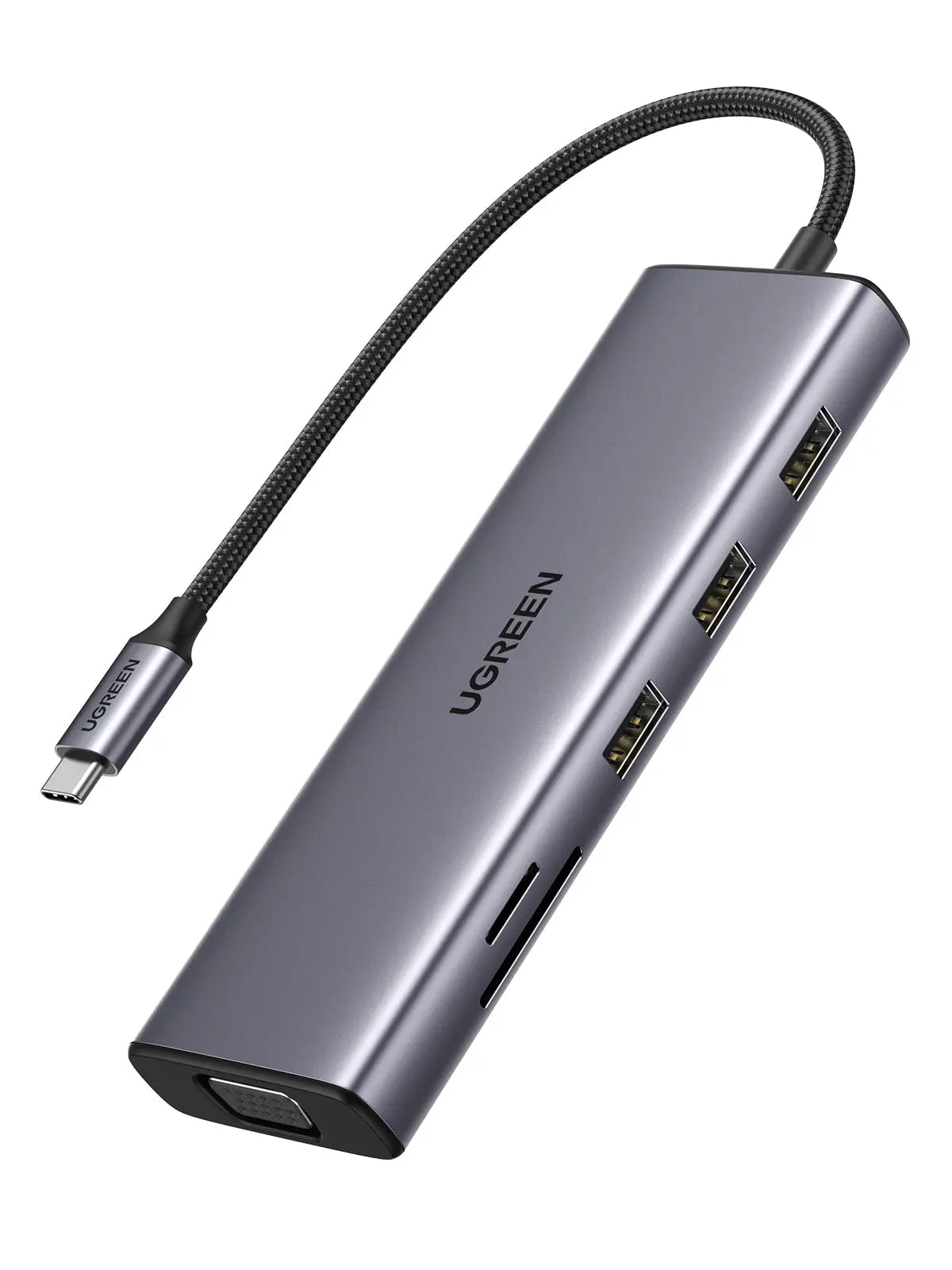 UGREEN USB-C to 3xUSB-A Hub 10in 1 15601 HDMI,VGA,RJ45,3.5mm,SD,TF,PD Idealshop