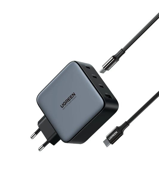 UGREEN USB Charger 100W 4-Port set 90575 PD GaN 3xUSB-C,1xUSB-A&cable Idealshop