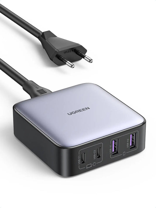 UGREEN USB Desktopcharger Nexode 90747 65W,2xUSB-A+USB-C, Black Idealshop