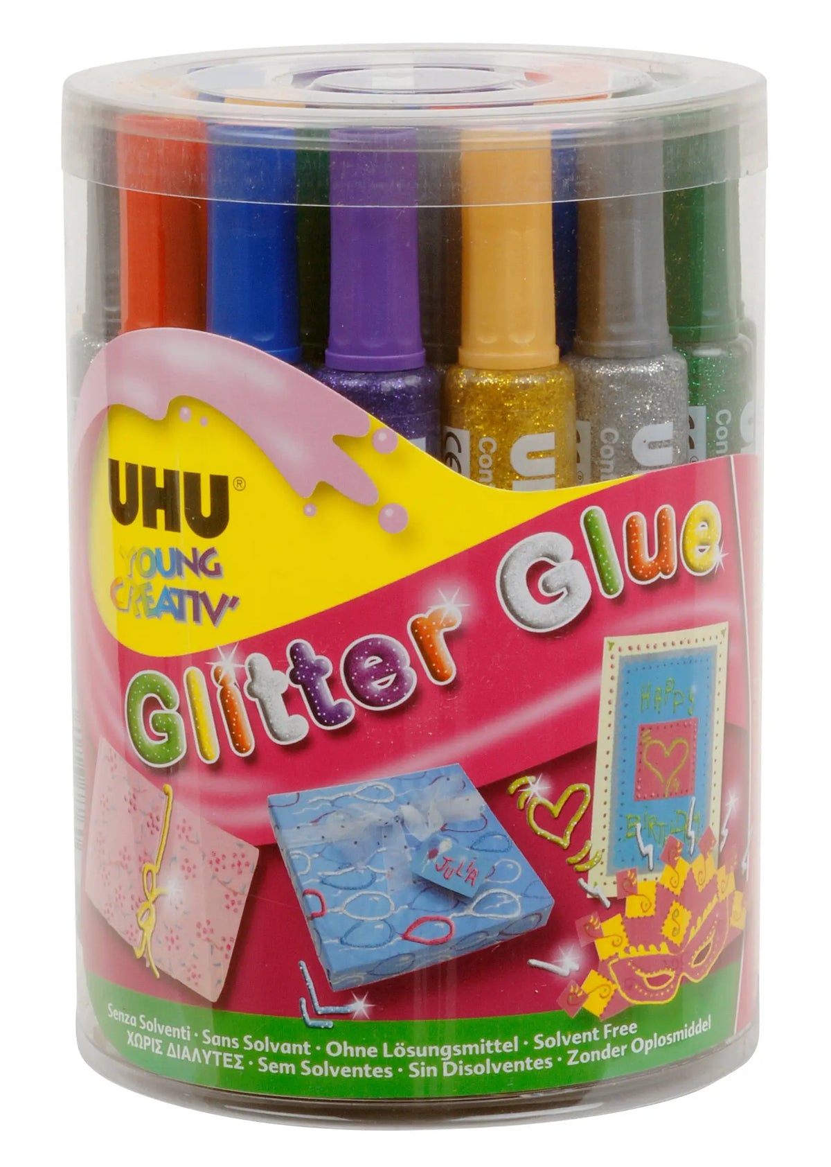 UHU Glitter Glue Dose 76 24 Stück Idealshop