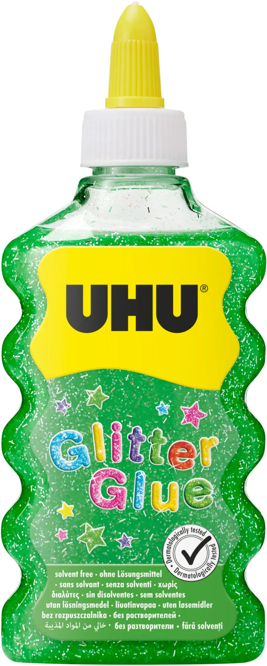 UHU Glitter Glue Maxi 510569 grün, 185g Idealshop