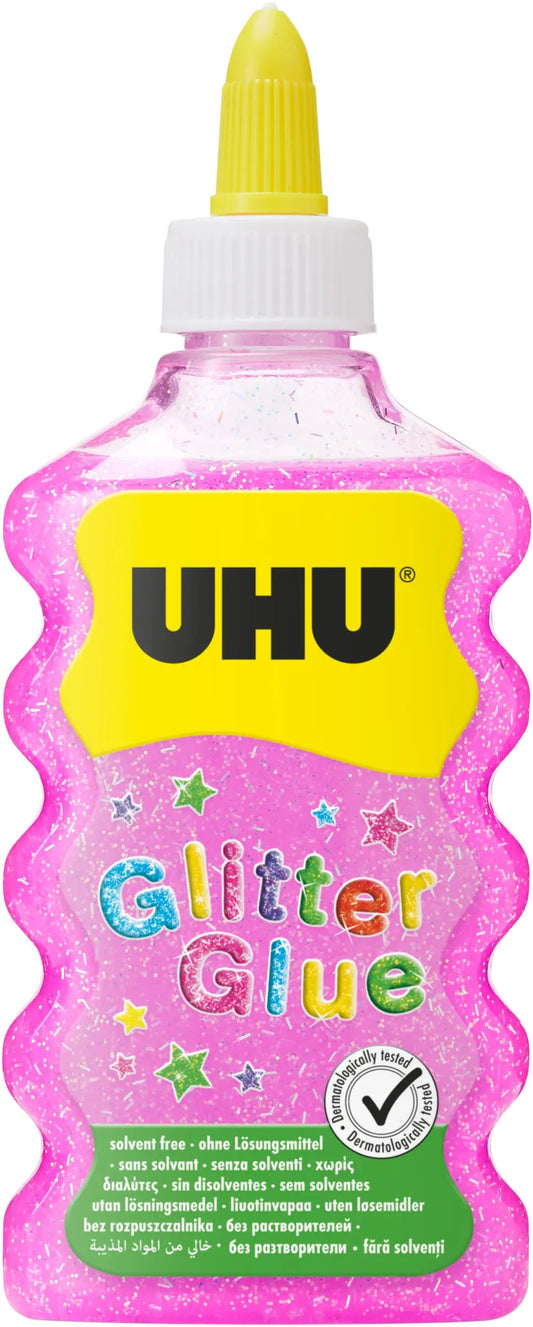 UHU Glitter Glue Maxi 510571 pink, 185g Idealshop