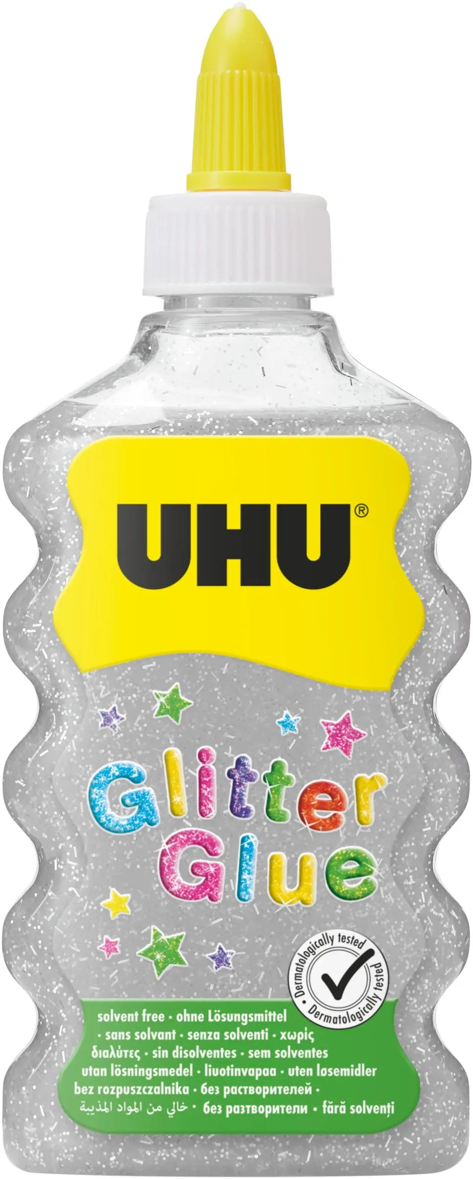 UHU Glitter Glue Maxi 510572 silber, 185g Idealshop