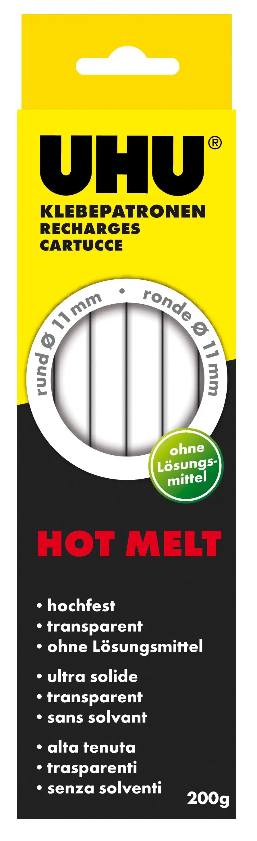 UHU Hot Melt Stick 47865 200g, 10 Stück Idealshop