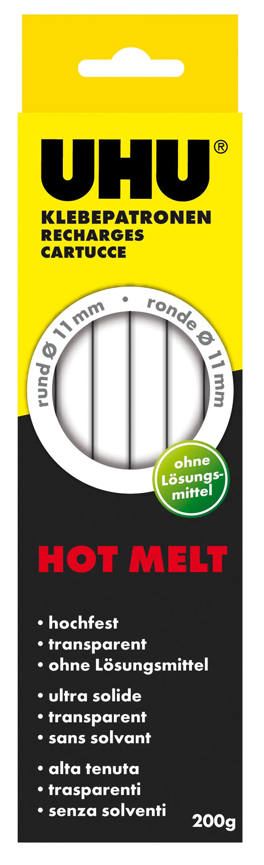 UHU Hot Melt Stick 47865 200g, 10 Stück Idealshop