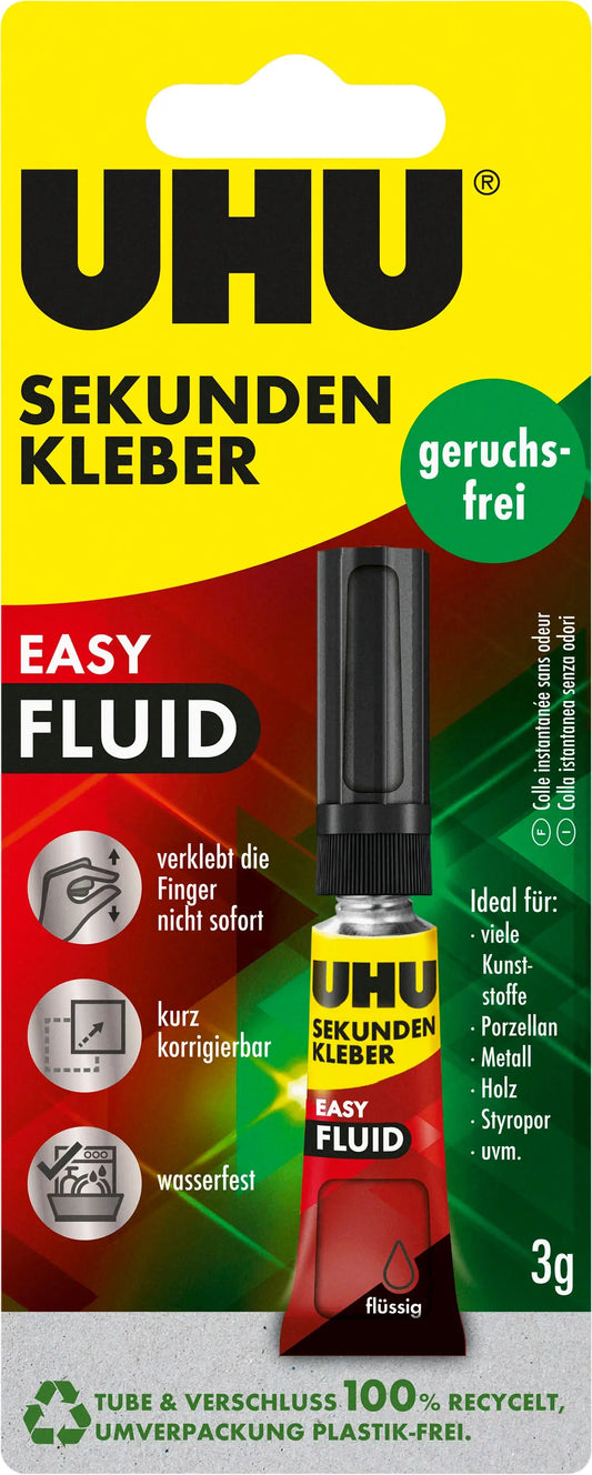 UHU Sekundenkleber 3g 46130 flüssig, lösungsmittelfrei Idealshop