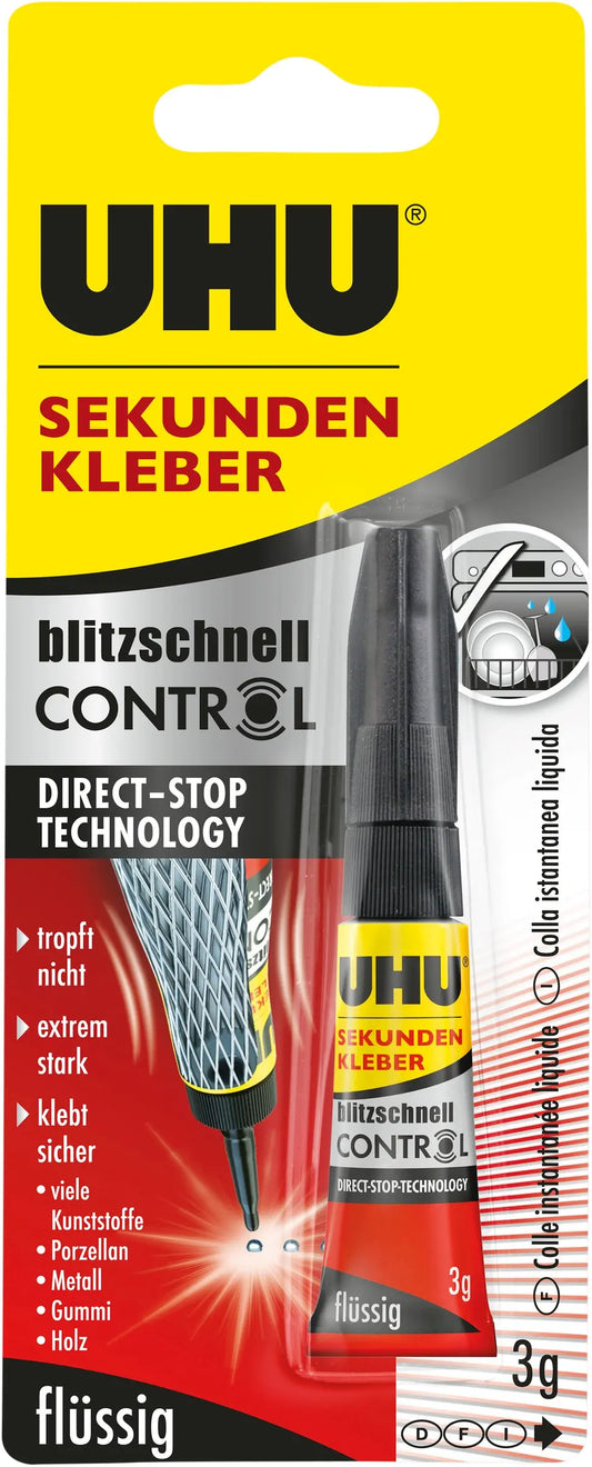UHU Sekundenkleber Control 33130 flüssig 3g Idealshop