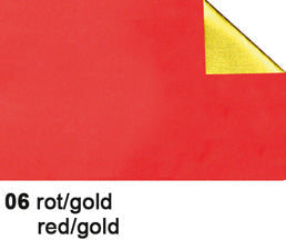 URSUS Bastelfolie Alu 50x80cm 4442106 90g, rot/gold Idealshop