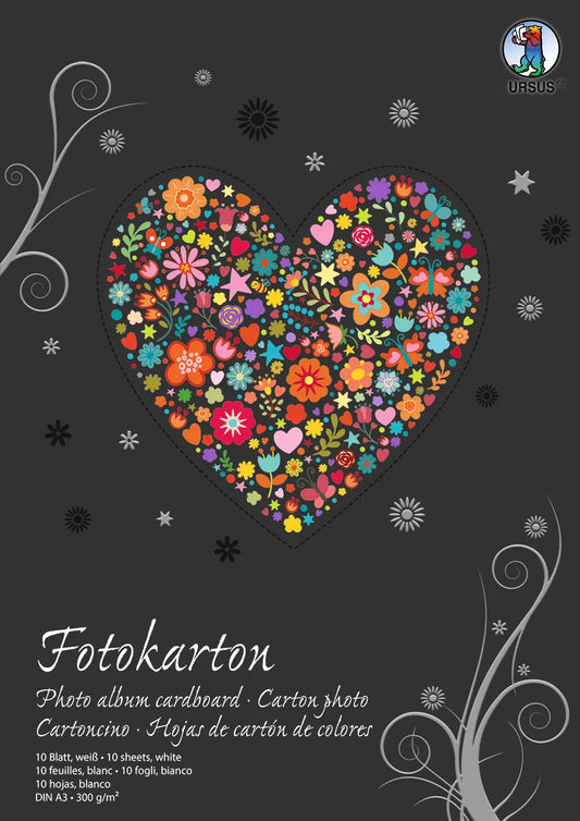 URSUS Fotokarton-Block A3 3814001SE 300g, weiss 10 Blatt Idealshop