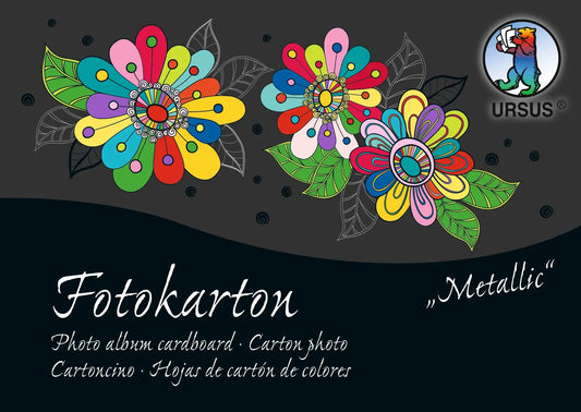 URSUS Fotokarton-Block A6 11396499SE 300g, 3 Farben 60 Blatt Idealshop