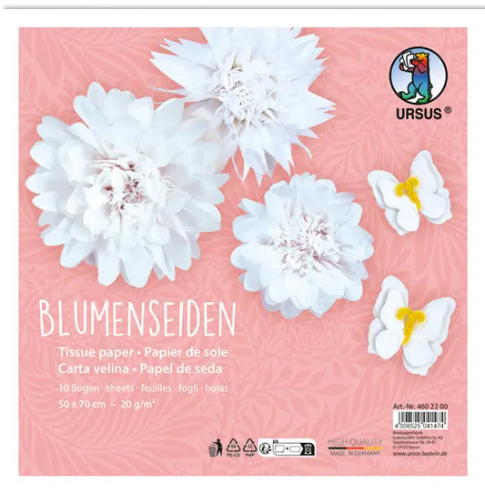 URSUS Seidenpapier 50x70cm 4602200 weiss 10 Bogen Idealshop