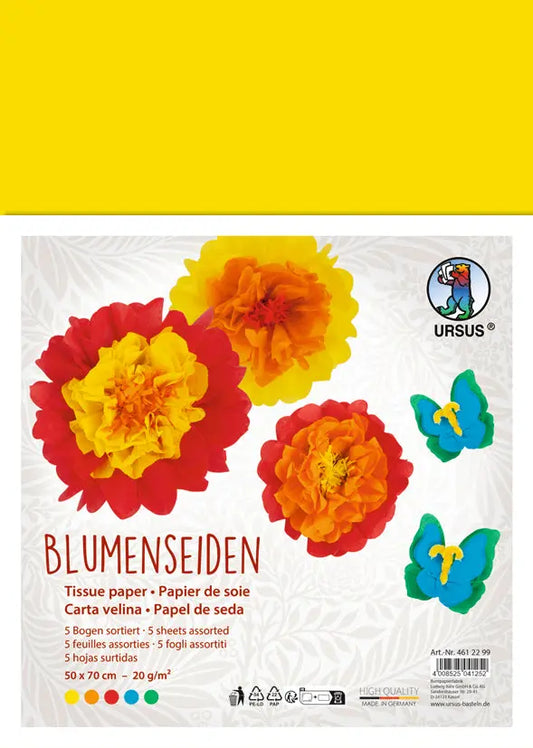 URSUS Seidenpapier 50x70cm 4612299 farbig 5 Bogen Idealshop