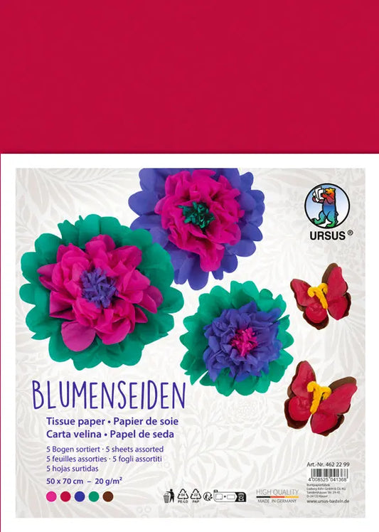 URSUS Seidenpapier 50x70cm 4622299 farbig 5 Bogen Idealshop