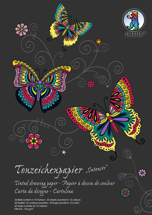 URSUS Tonzeichenpapier-Block A4 2134699SE 130g, intensiv 20 Blatt Idealshop