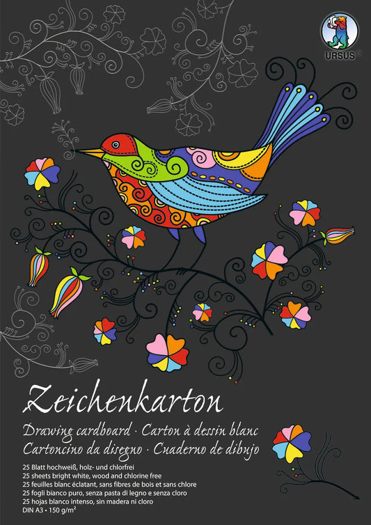 URSUS     Zeichenkarton- Block        A3 Idealshop
