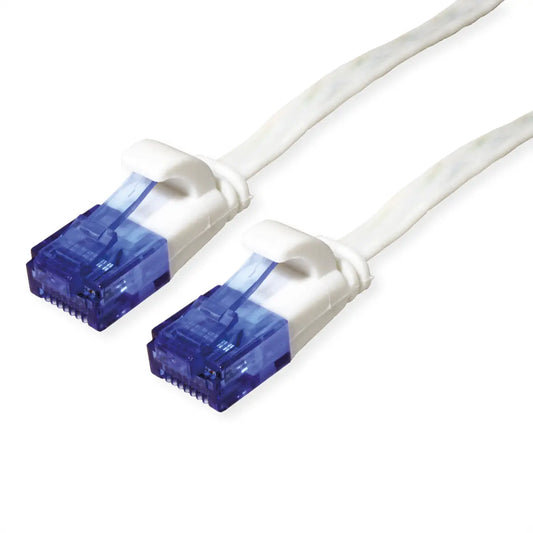 VALUE Patchkabel flach, CAT.6a UTP 21.99.2061 White, halogenfrei 1m Idealshop