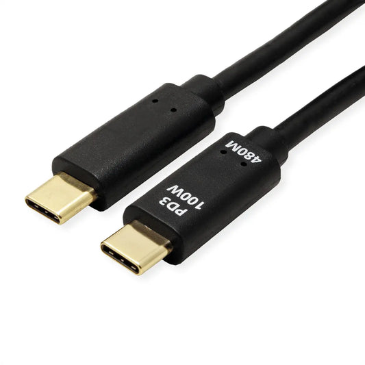 VALUE USB-C-C, Lade & Datenkabel 11.99.8310 Black, ST/ST, PD3.0/100W 3m Idealshop