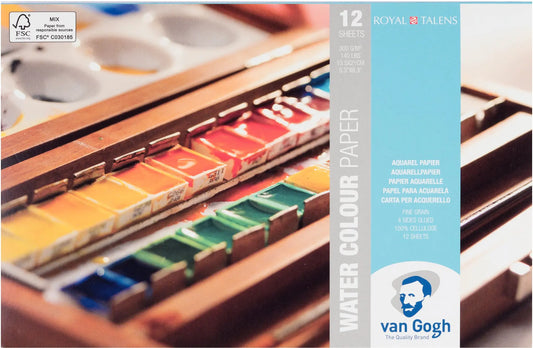 VAN GOGH Aquarell Papier 13 13,5x21cm 94171321 FSC-MIX 12 Blatt Idealshop