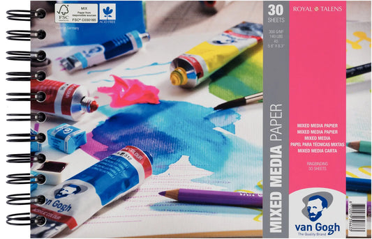 VAN GOGH MIX MED Papier A5 93120003 Mix Media FSCM80 30 Blatt Idealshop