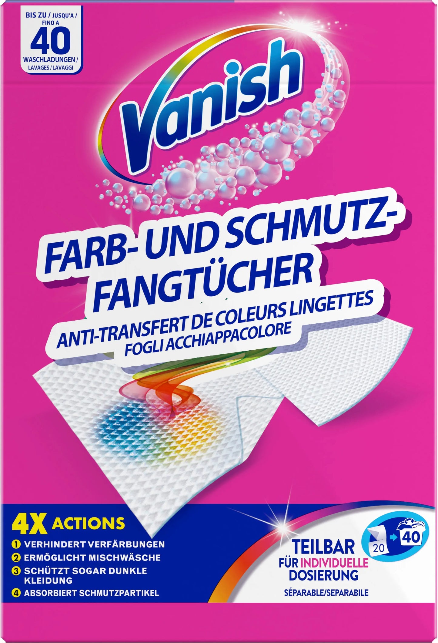 VANISH Farb- & Schmutzfangtücher 8146285 20 Stück Idealshop