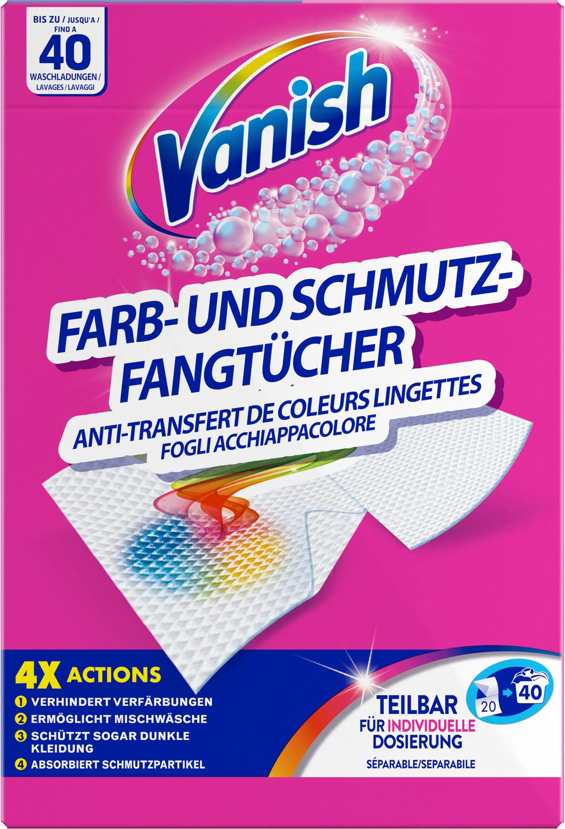 VANISH Farb- & Schmutzfangtücher 8146285 20 Stück Idealshop
