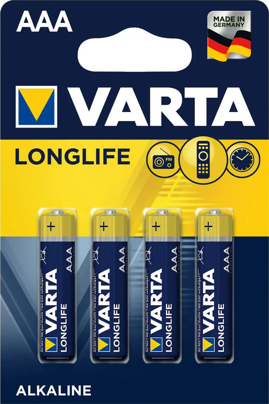 VARTA Batterie 4103101414 Longlife, AAA/LR03, 4 Stück Idealshop