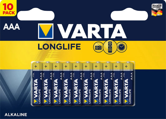 VARTA Batterie 4103101461 Longlife, AAA/LR03, 10 Stück Idealshop
